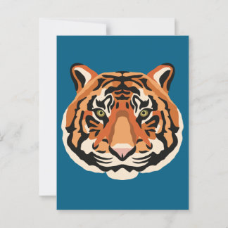 Postal Intense Tiger Eyes the Powerful Big Cat