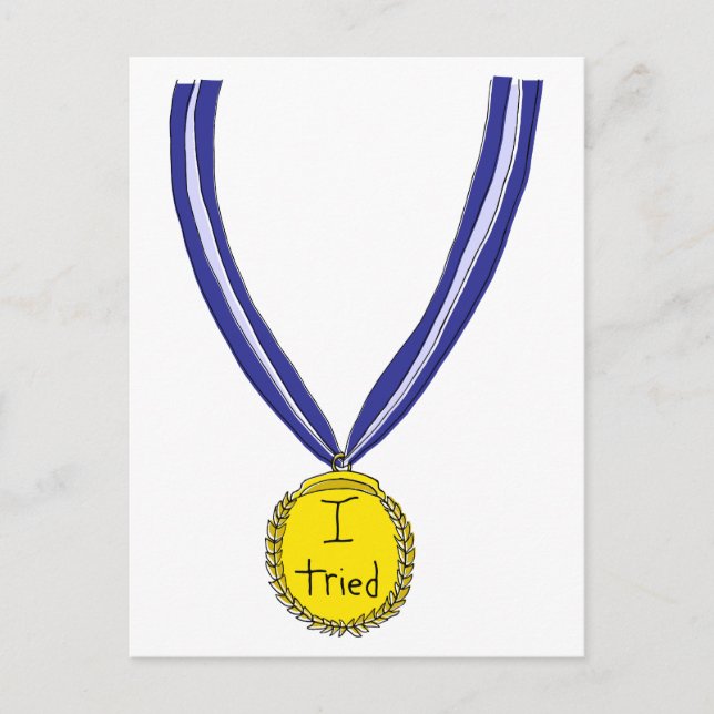 Postal Intenté la medalla (Anverso)