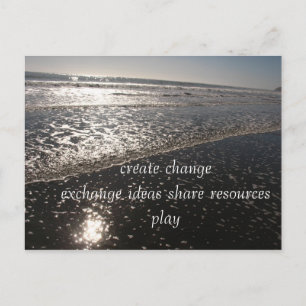 Postal intercambio, creación de cambio de ideas compartir