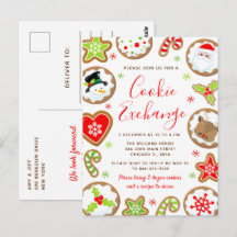 Intercambio de Galletas de Navidad Rojo y Verde