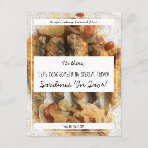 Postal Intercambio de Recetas Navideñas Blanco y Negro Sc