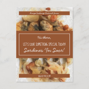 Postal Intercambio personalizado de receta marrón con gui
