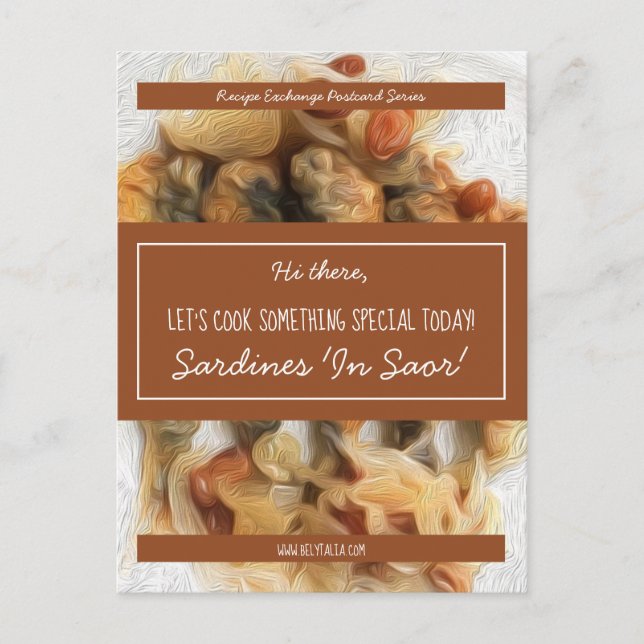 Postal Intercambio personalizado de receta marrón con gui (Anverso)