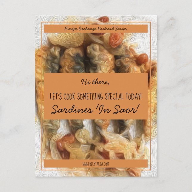 Postal Intercambio personalizado de recetas azafrán de es (Anverso)