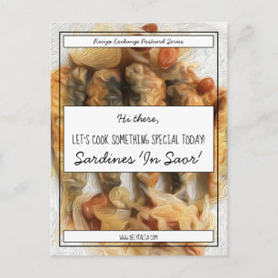 Postal Intercambio personalizado de recetas blancas con g