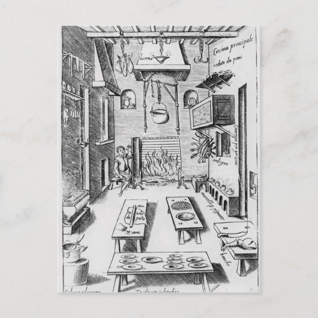 Postal Interior de cocina (Anverso)