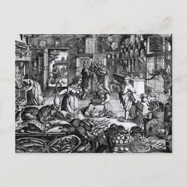 Postal Interior de cocina (Anverso)