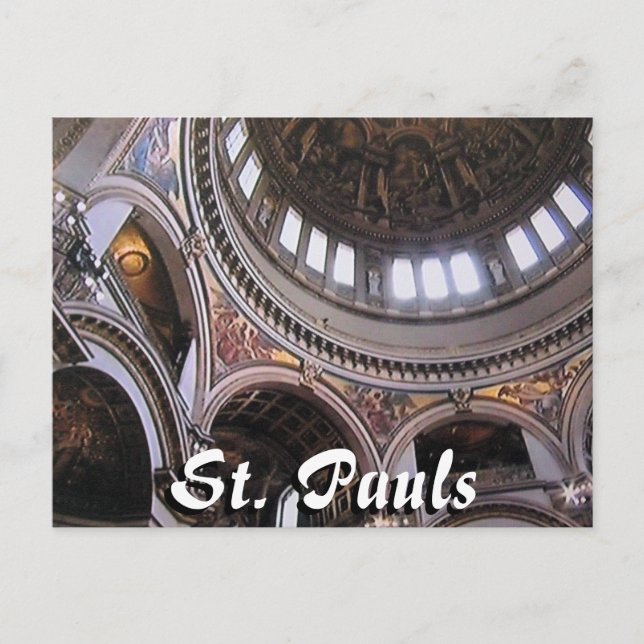 Postal interior de la catedral de St Pauls en Lond (Anverso)