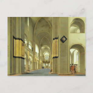 Postal Interior de la Marienkirche en Utrecht, 1638