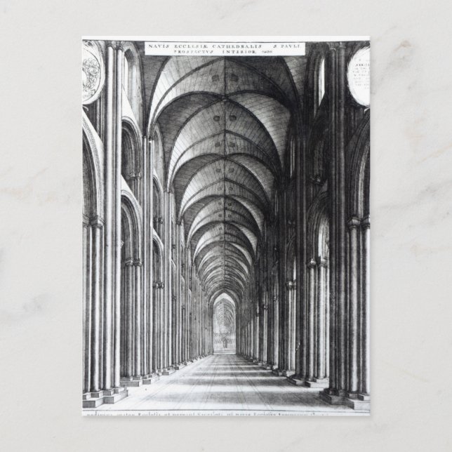 Postal Interior de la Nave de San Pablo, 1658 (Anverso)