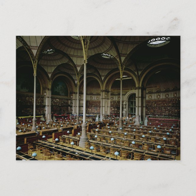 Postal Interior de la "Salle des Imprimes", 1868 (Anverso)