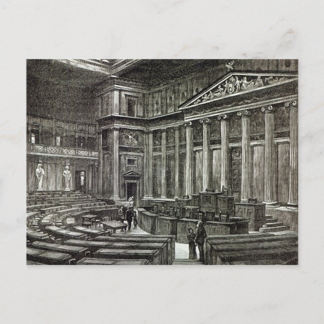 Postal Interior de las cámaras del Parlamento, Viena (Anverso)