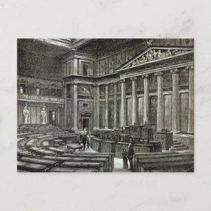 Postal Interior de las cámaras del Parlamento, Viena