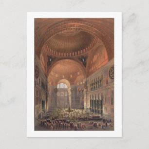 Postal Interior de Santa Sofía, Constantinopla, pub. 45,7