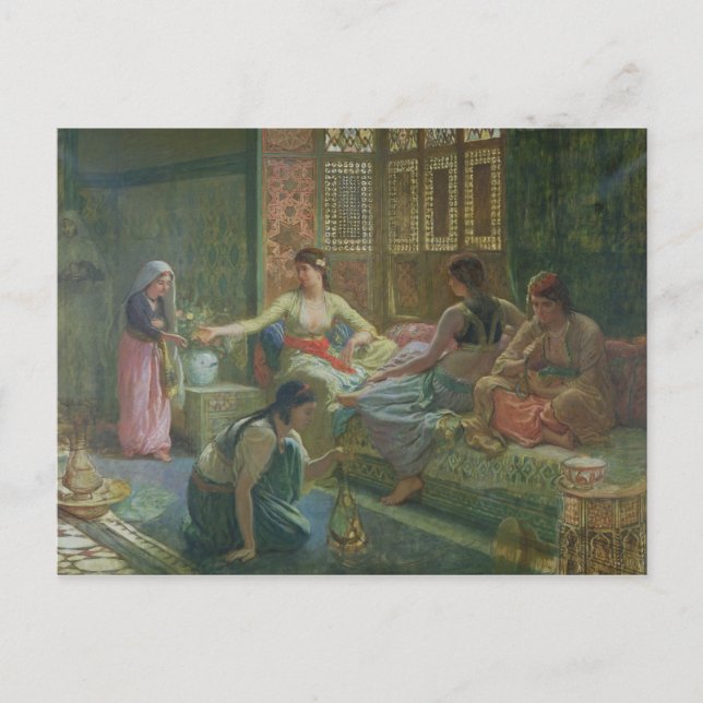 Postal Interior de un harem, c.1865 (Anverso)