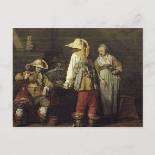 Postal Interior de un mesón, 1636 (Anverso)