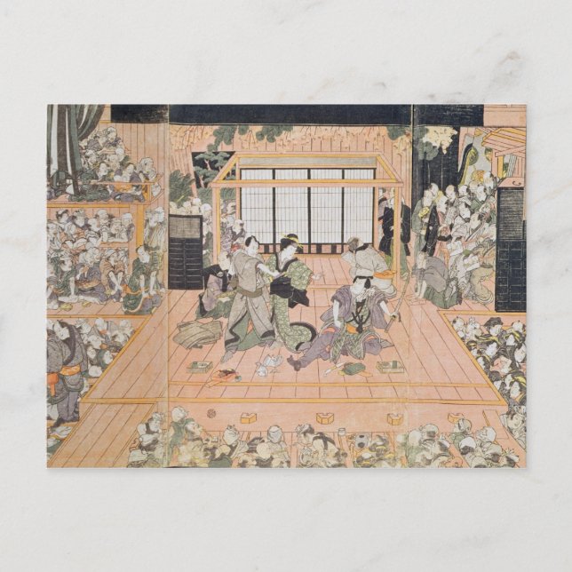 Postal Interior de un teatro (Anverso)