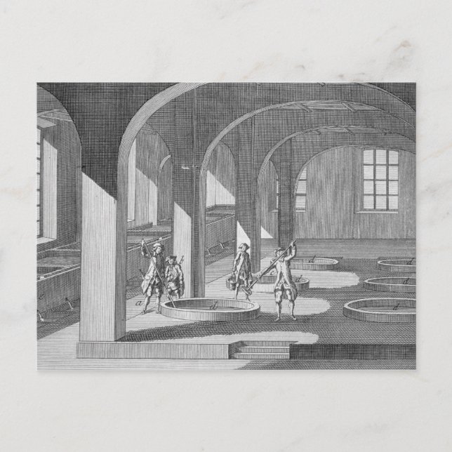 Postal Interior de una fábrica de jabón, ilustracion para (Anverso)