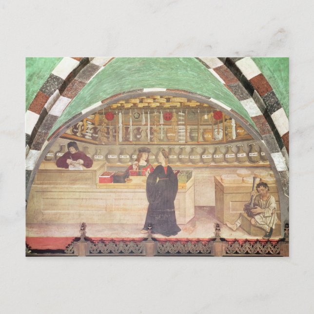 Postal Interior de una farmacia (Anverso)