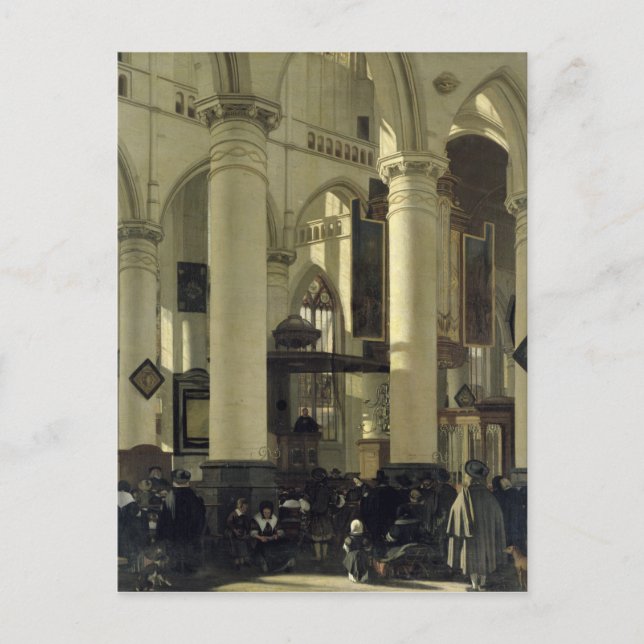 Postal Interior de una iglesia (Anverso)