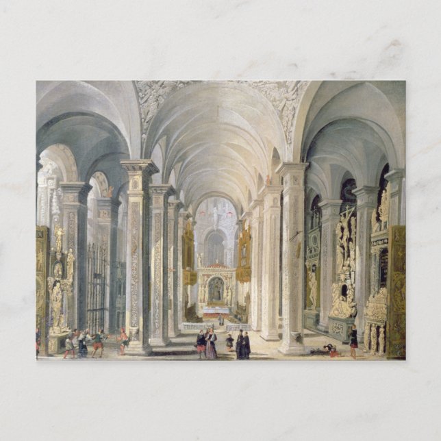 Postal Interior de una iglesia 2 (Anverso)