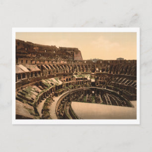 Postal Interior del Coliseo, Roma, Italia