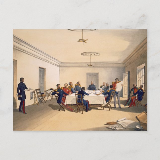 Postal Interior del cuartel general de Lord Raglan, plato (Anverso)