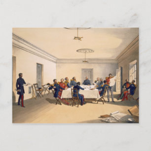 Postal Interior del cuartel general de Lord Raglan, plato