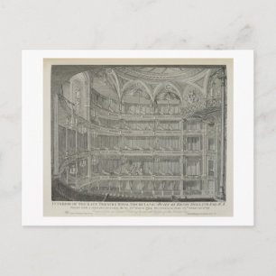 Postal Interior del difunto Teatro Real, Drury Lane, en