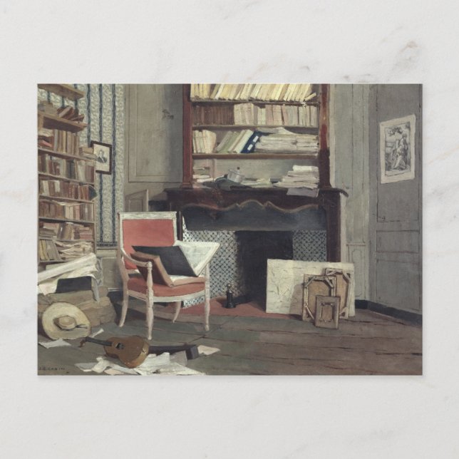 Postal Interior del estudio del Médica X (Anverso)