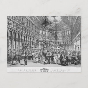 Postal Interior del "Grand Cafe Parisien", París