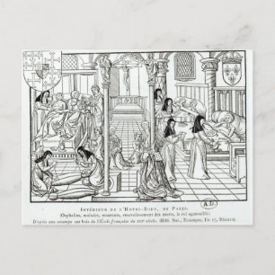Postal Interior del hospital del Hotel Dieu
