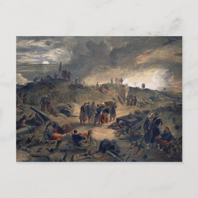 Postal Interior del Malakoff, plato de 'El asiento del (Anverso)