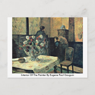 Postal Interior Del Pintor Por Eugene Paul Gauguin