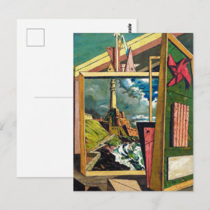 Postal Interior Metafísico 1917 Giorgio de Chirico