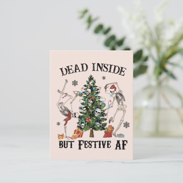 Postal Interior muerto | Navidades divertidos (Anverso de pie)