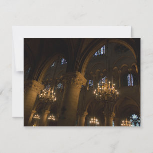 Postal Interior ornado de Notre Dame, París