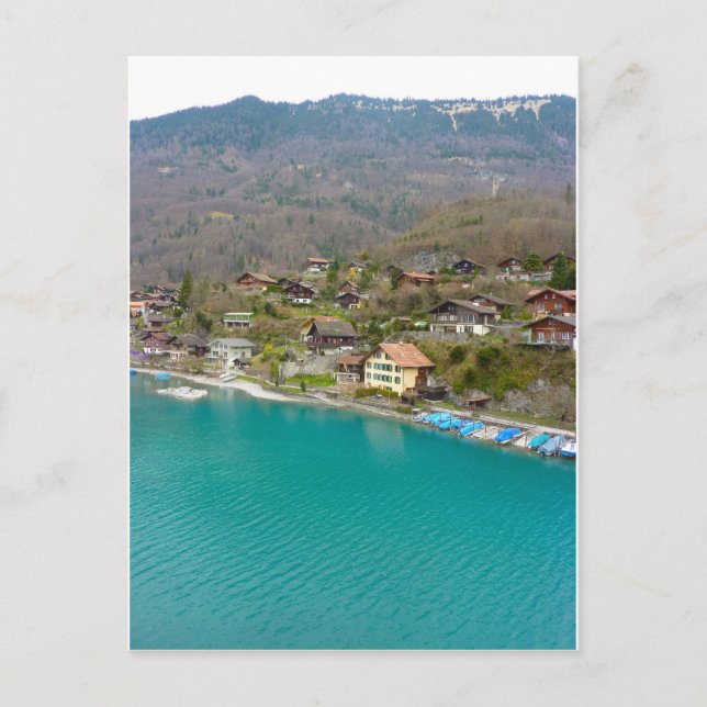 Postal Interlaken, la vista desde el puente (Anverso)