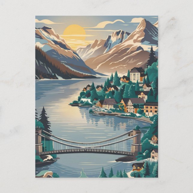 Postal Interlaken Suiza Travel (Anverso)
