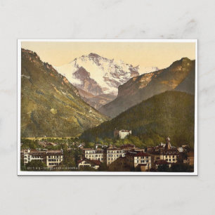 Postal Interlaken y el Jungfrau, Bernese Oberland, Sw