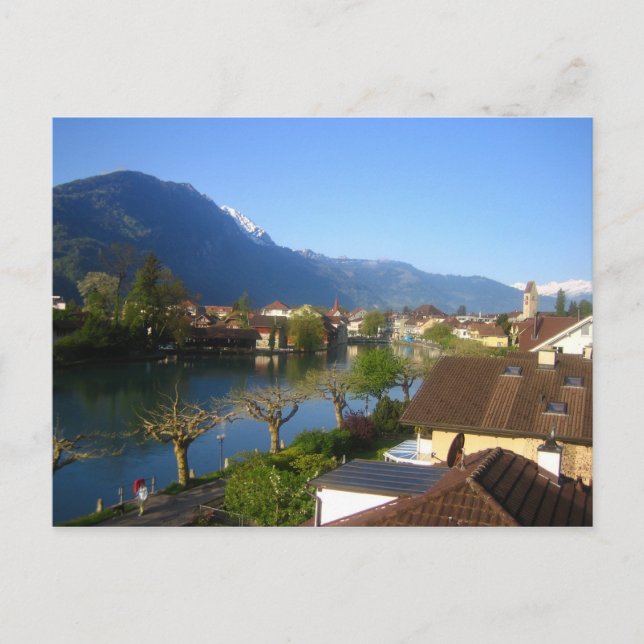 Postal Interlaken y Unterseen (Anverso)