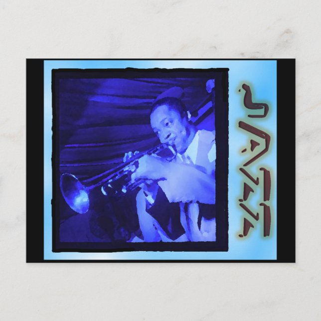 Postal Interludios musicales: jazz vintage (Anverso)