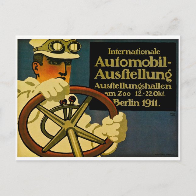 Postal Internationale Automobil-Ausftellung 1911 (Anverso)