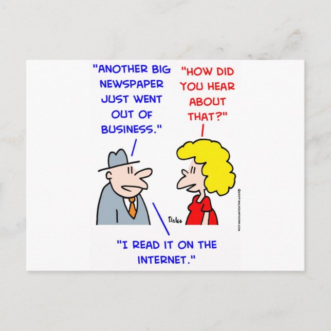 Postal internet en los diarios (Anverso)