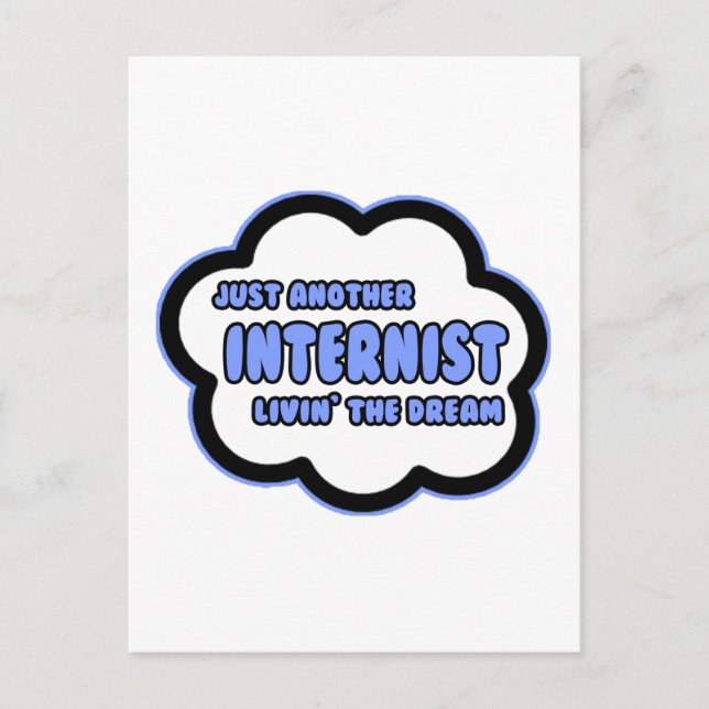 Postal Internista .. Viviendo el sueño (Anverso)