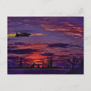 postal interplanetaria de viaje en comisión