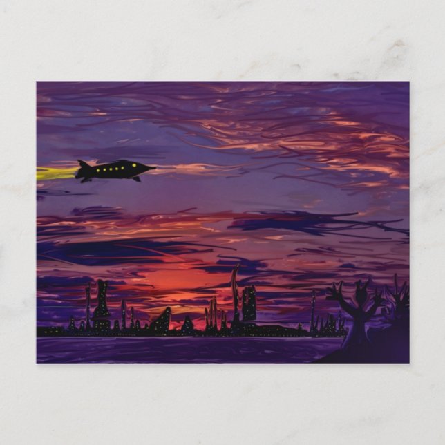 postal interplanetaria de viaje en comisión (Anverso)