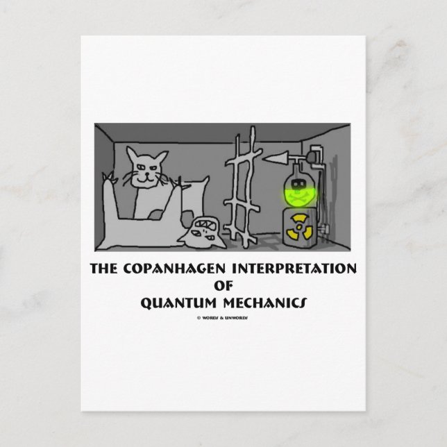 Postal Interpretación Copanhagen De La Mecánica Quantum (Anverso)