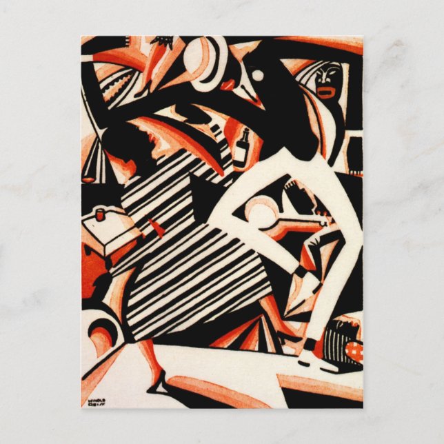 Postal Interpretación de Harlem Jazz (Anverso)