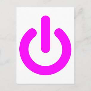 Postal Interruptor de encendido de color rosa